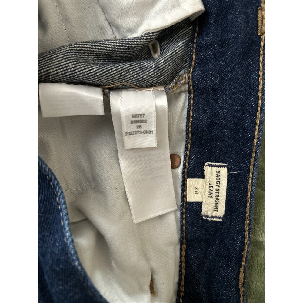 Madewell Baggy Straight Jeans in Woodham Wash: Pleated Edition Size 28 - Picture 13 of 14